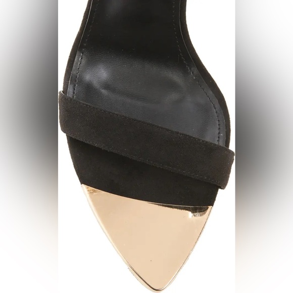 ARAGON BLACK CHAINED KNEE HIGH HEEL - Picture 6 of 6